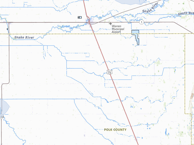 NEXRAD radar-signature map of the hail storm over Warren, MN on Jul 30, 2026