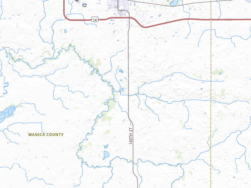 NEXRAD radar-signature map of the hail storm over Waseca, MN on Aug 8, 2026