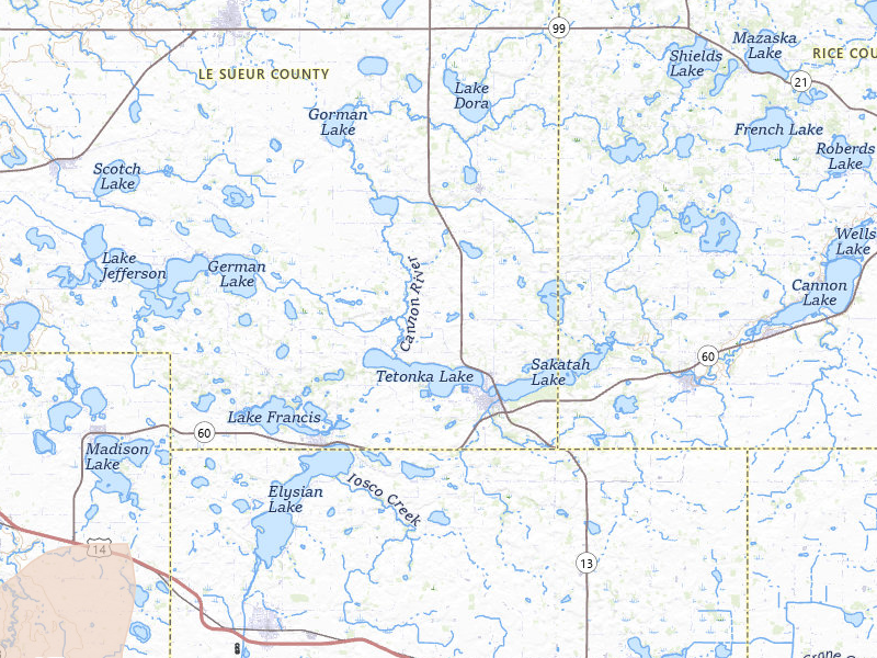Radar-estimated hail-size map of the storm over Waterville, MN on May 17, 2026