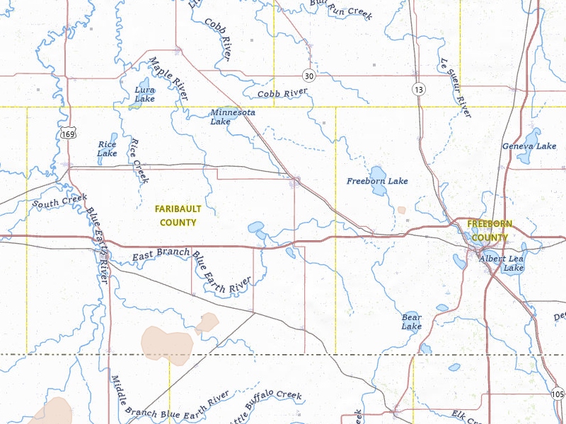 Radar-estimated hail-size map of the storm over Wells, MN on Apr 23, 2026