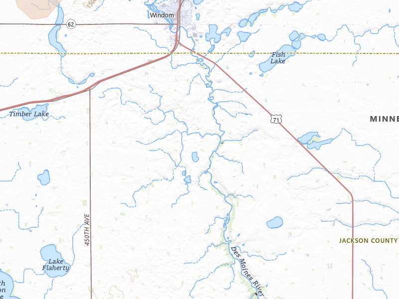 Radar-estimated hail-size map of the storm over Windom, MN on Jul 2, 2026