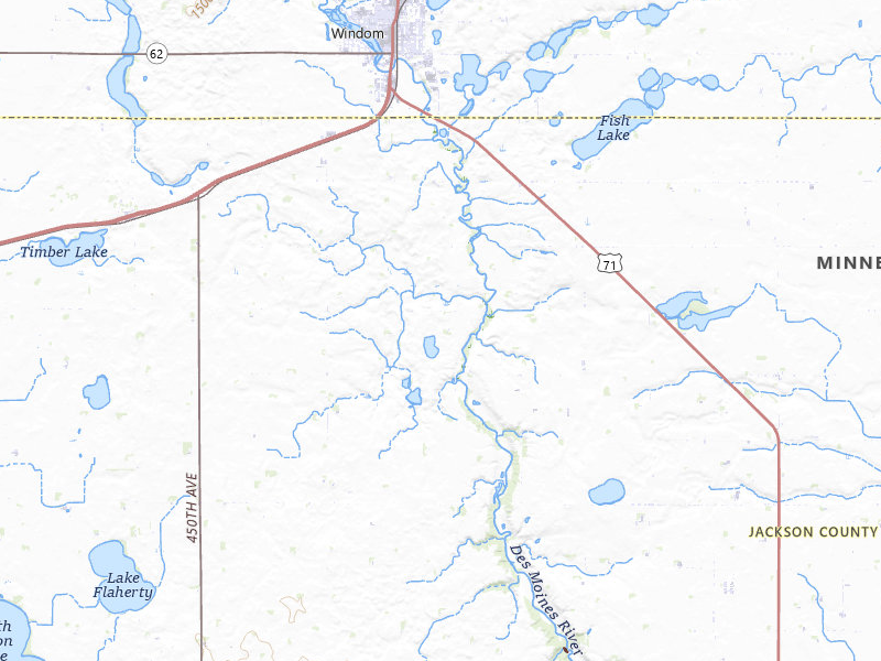 NEXRAD radar-signature map of the hail over Windom, MN