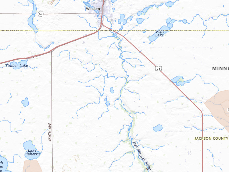 Radar-estimated hail-size map of the storm over Windom, MN on Jul 25, 2026