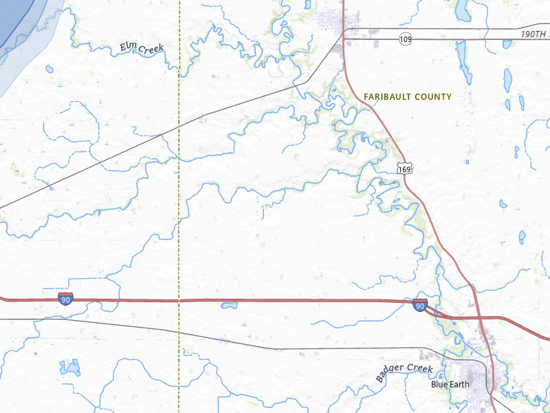 NEXRAD radar-signature map of the hail over Winnebago, MN