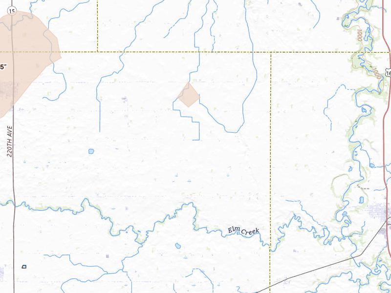 Radar-estimated hail-size map of the storm over Winnebago, MN on May 25, 2026