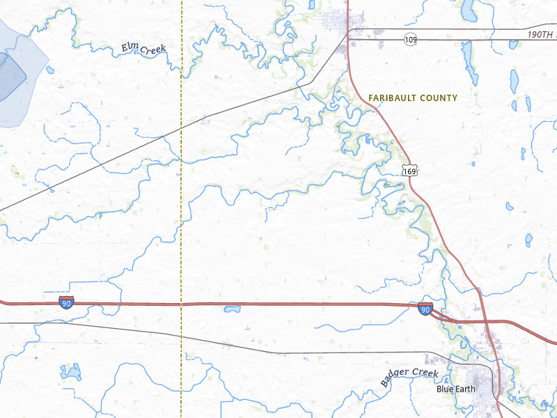 NEXRAD radar-signature map of the hail storm over Winnebago, MN on May 25, 2026