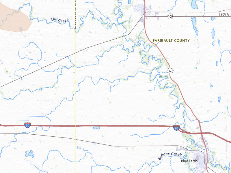 Radar-estimated hail-size map of the storm over Winnebago, MN on Jun 27, 2026