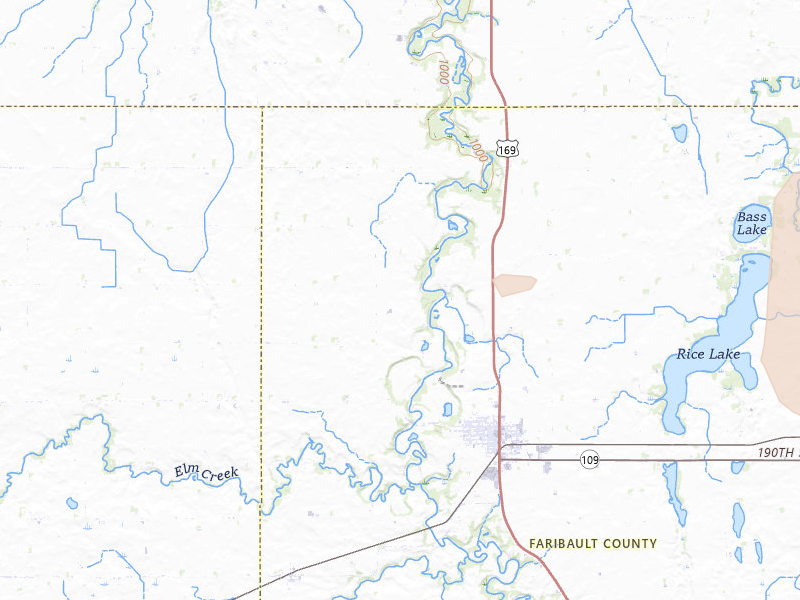 Radar-estimated hail-size map of the storm over Winnebago, MN