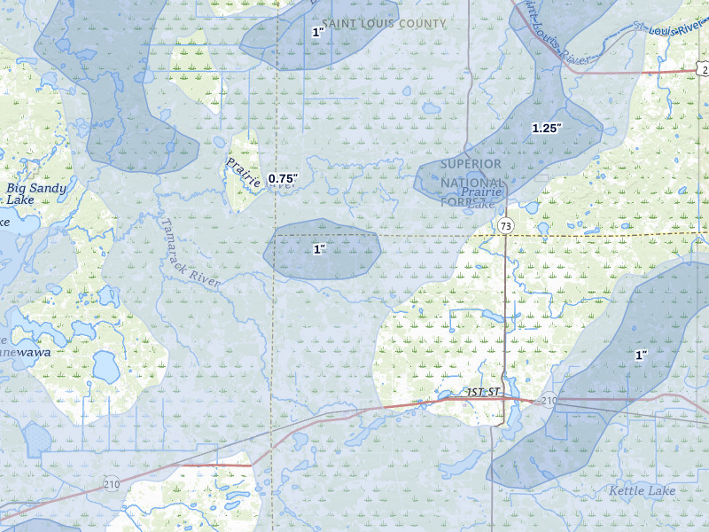 NEXRAD radar-signature map of the hail storm over Wright, MN on Jun 29, 2026