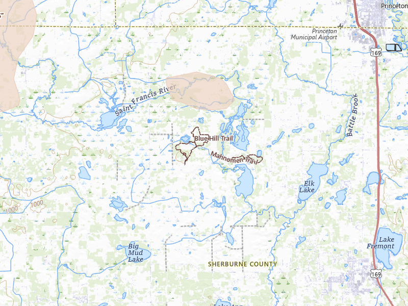 Radar-estimated hail-size map of the storm over Zimmerman, MN on Aug 8, 2026