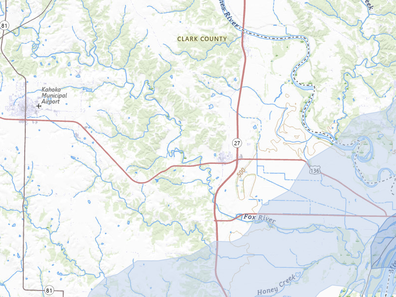 NEXRAD radar-signature map of the hail over Alexandria, MO