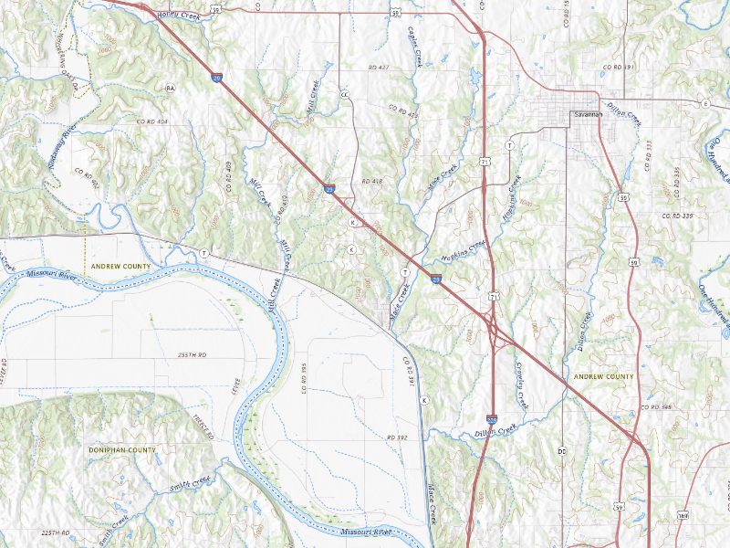 NEXRAD radar-signature map of the hail storm over Amazonia, MO on Sep 6, 2026