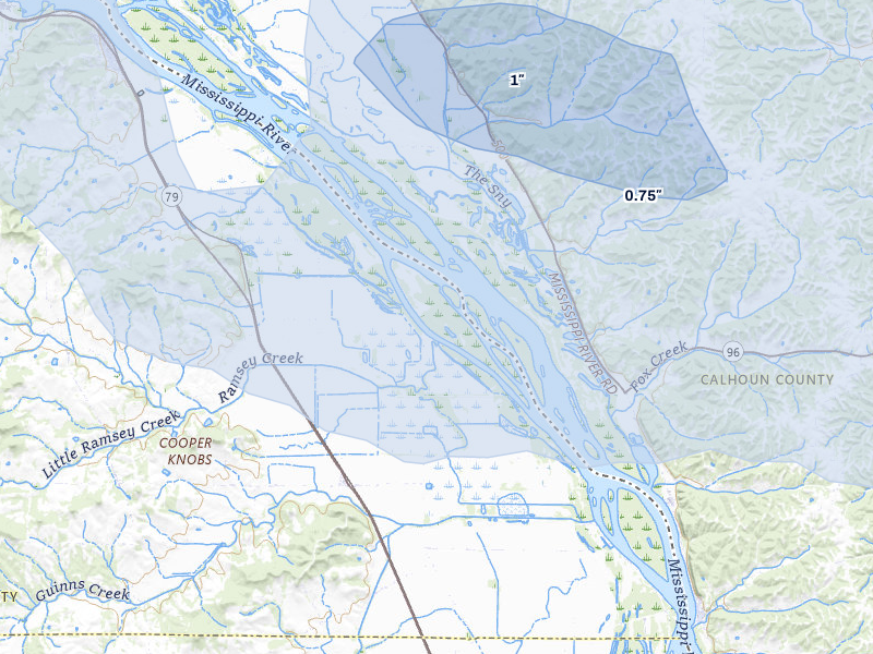 NEXRAD radar-signature map of the hail storm over Annada, MO on May 3, 2026