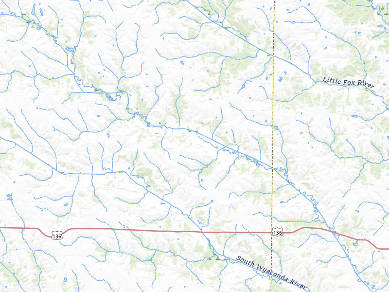 Radar-estimated hail-size map of the storm over Arbela, MO on Jun 17, 2026