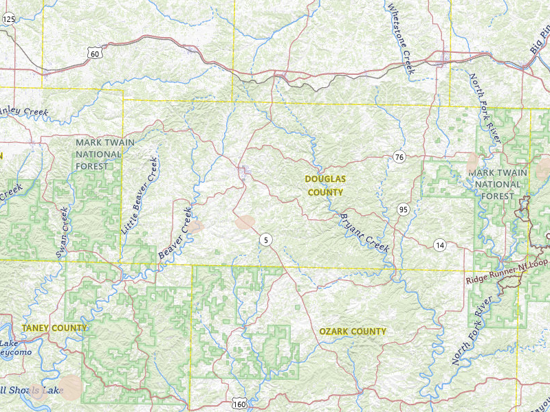 Radar-estimated hail-size map of the storm over Ava, MO
