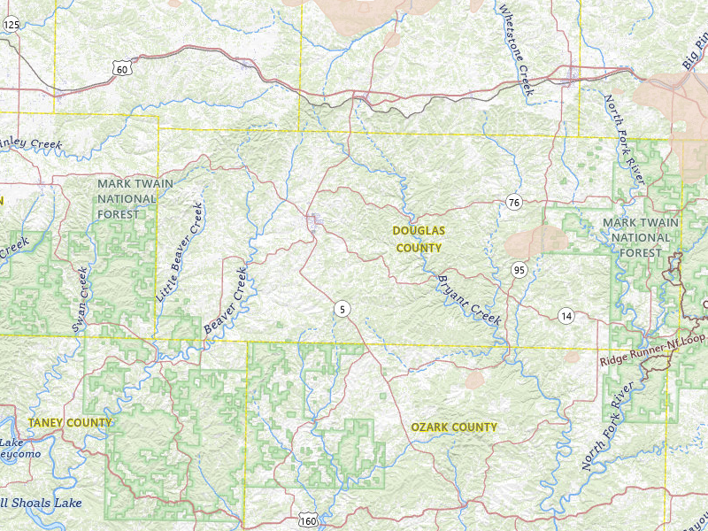 Radar-estimated hail-size map of the storm over Ava, MO