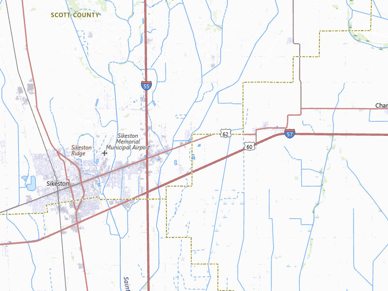 NEXRAD radar-signature map of the hail over Bertrand, MO