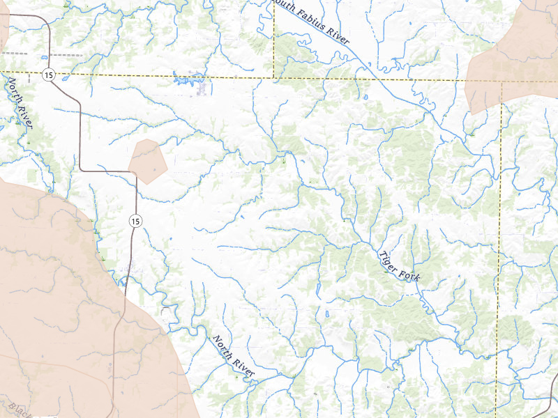 Radar-estimated hail-size map of the storm over Bethel, MO on Jun 11, 2026