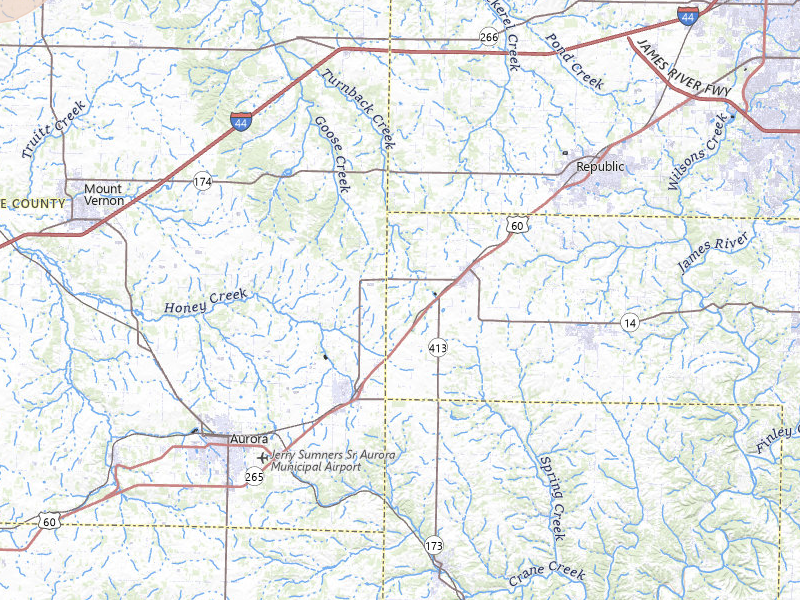 Radar-estimated hail-size map of the storm over Billings, MO on Mar 4, 2026