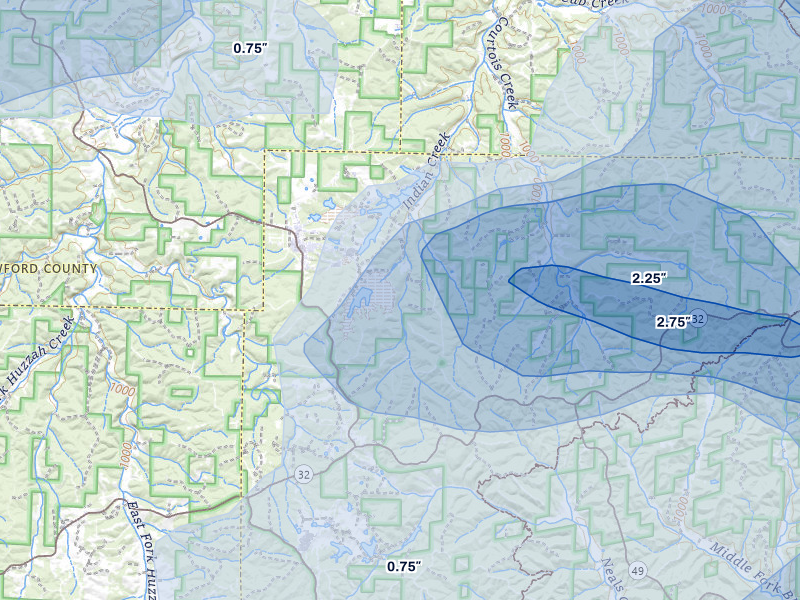 NEXRAD radar-signature map of the hail storm over Bixby, MO on May 31, 2026