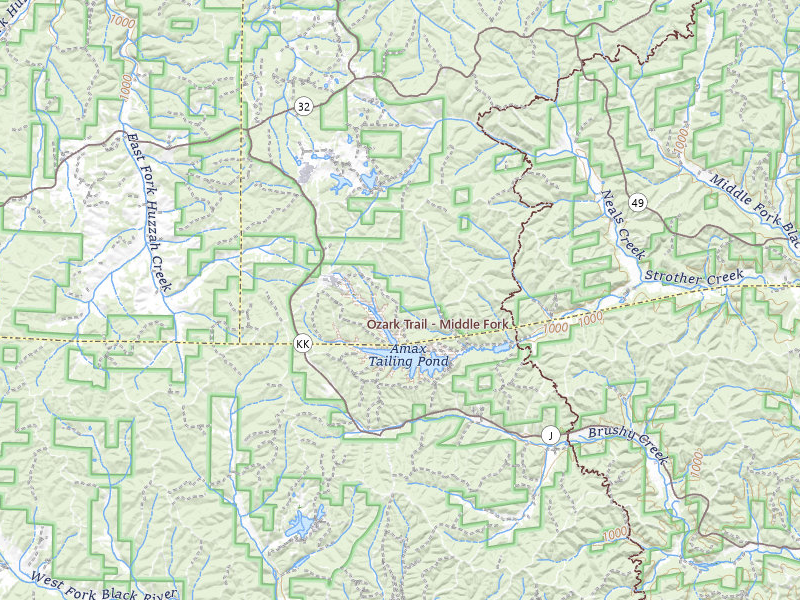 Radar-estimated hail-size map of the storm over Black, MO on Mar 4, 2026