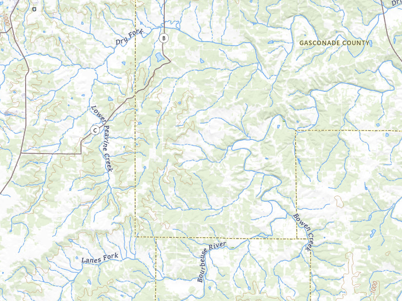 NEXRAD radar-signature map of the hail storm over Bland, MO on Aug 16, 2026