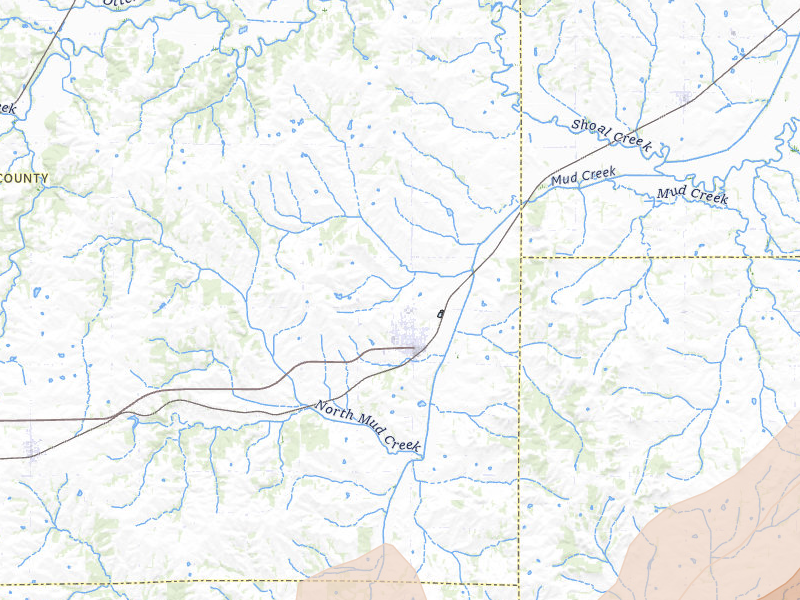 Radar-estimated hail-size map of the storm over Braymer, MO on Apr 15, 2026
