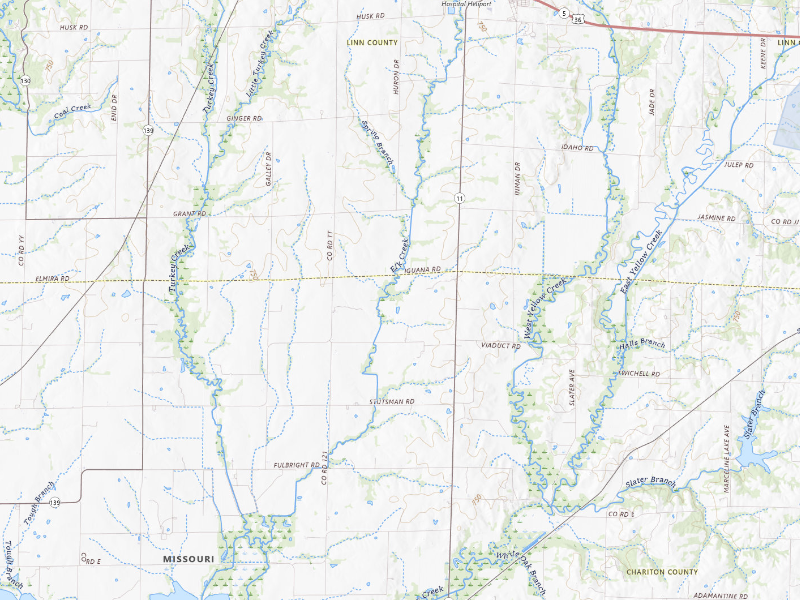 NEXRAD radar-signature map of the hail storm over Brookfield, MO on Aug 14, 2026