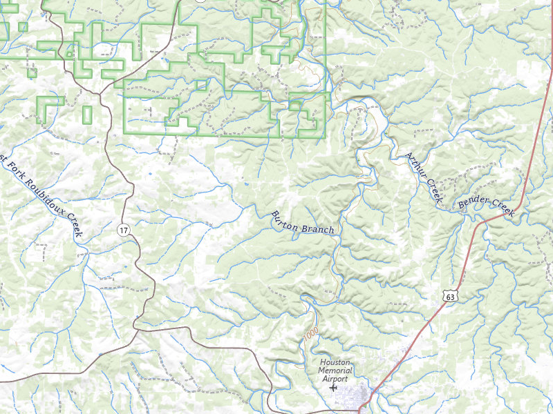 Radar-estimated hail-size map of the storm over Bucyrus, MO on Apr 28, 2026