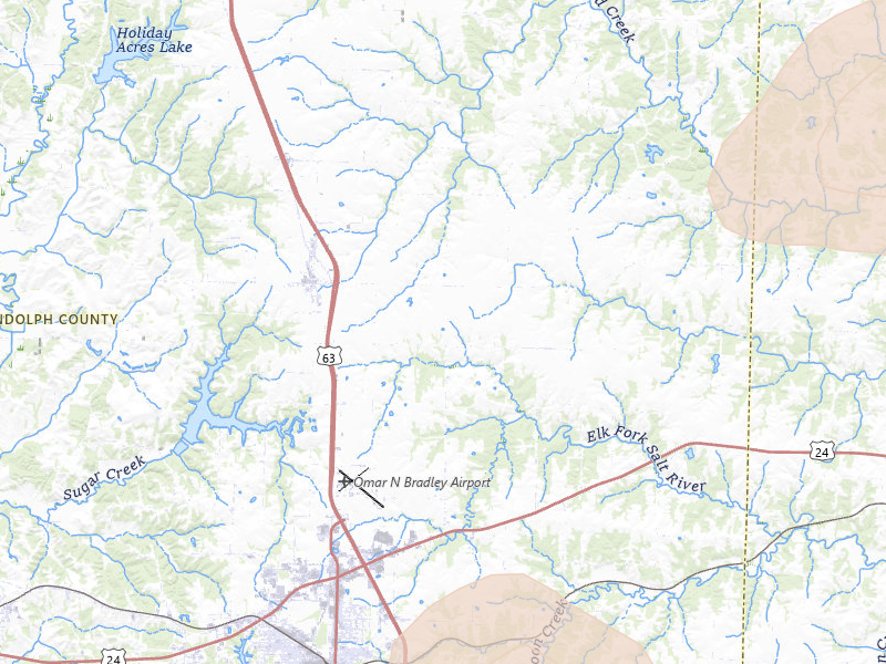 Radar-estimated hail-size map of the storm over Cairo, MO on May 31, 2026