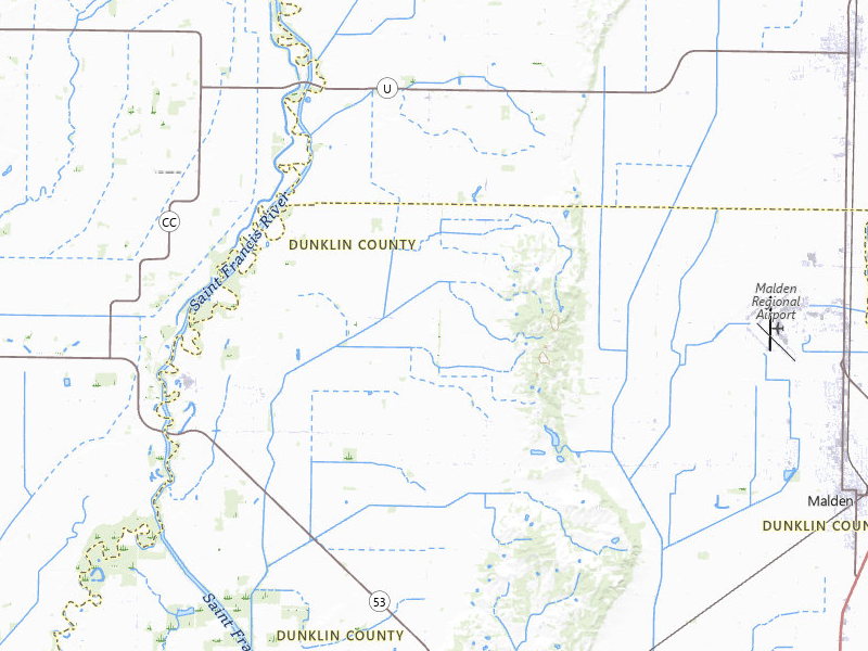 NEXRAD radar-signature map of the hail storm over Campbell, MO on Jun 7, 2026