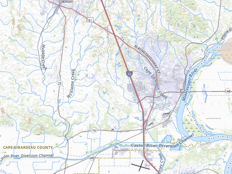 Radar-estimated hail-size map of the storm over Cape Girardeau, MO on Jul 5, 2026