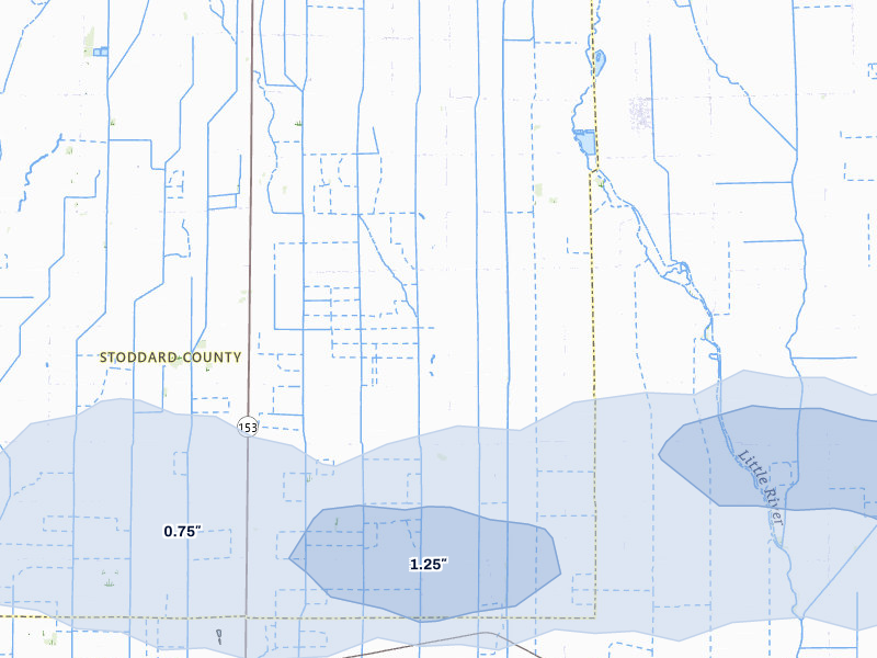 NEXRAD radar-signature map of the hail storm over Catron, MO on Apr 27, 2026
