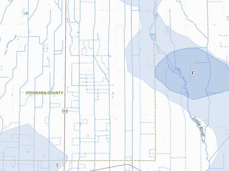 NEXRAD radar-signature map of the hail storm over Catron, MO on Jul 9, 2026