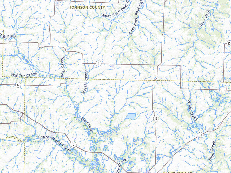 Radar-estimated hail-size map of the storm over Chilhowee, MO on May 8, 2026