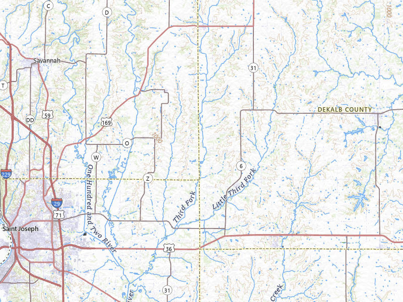 Radar-estimated hail-size map of the storm over Clarksdale, MO on May 29, 2026
