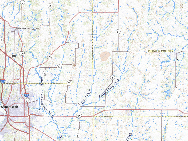 Radar-estimated hail-size map of the storm over Clarksdale, MO on Jul 10, 2026