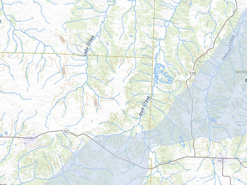 NEXRAD radar-signature map of the hail over Cole Camp, MO