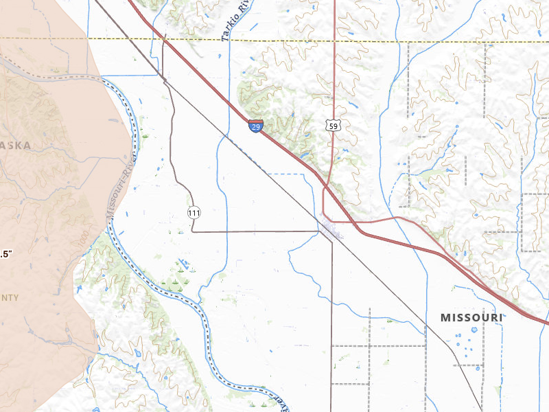 Radar-estimated hail-size map of the storm over Craig, MO on Jul 3, 2026
