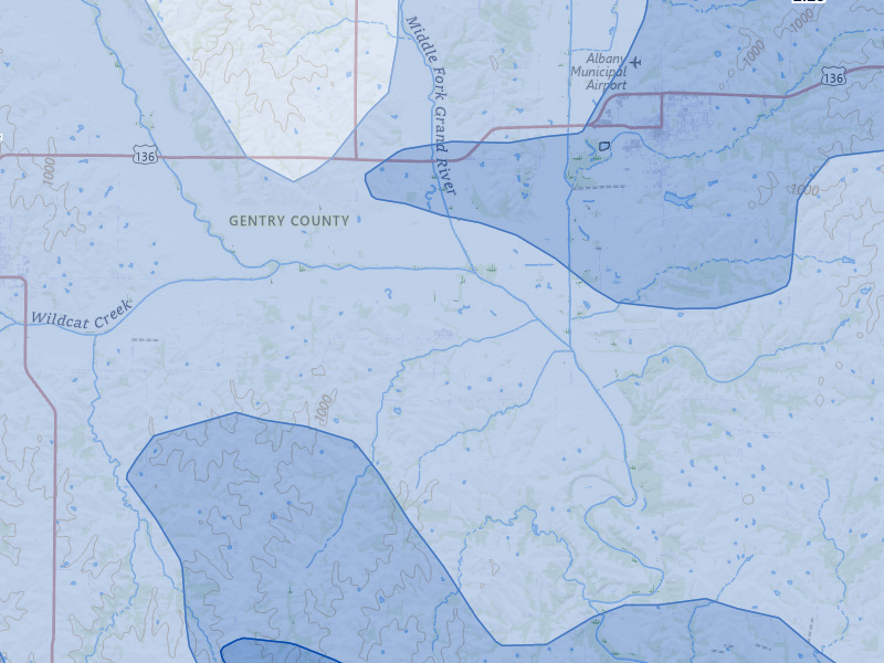 NEXRAD radar-signature map of the hail storm over Darlington, MO on May 16, 2026