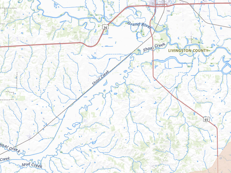 Radar-estimated hail-size map of the storm over Dawn, MO