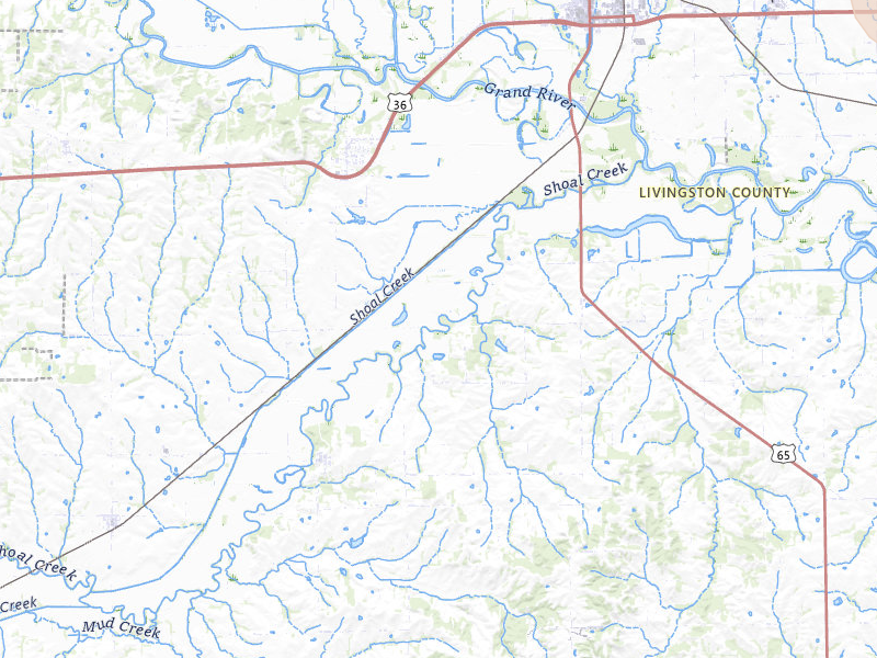 Radar-estimated hail-size map of the storm over Dawn, MO on May 31, 2026