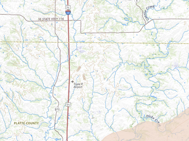 Radar-estimated hail-size map of the storm over Dearborn, MO on May 31, 2026