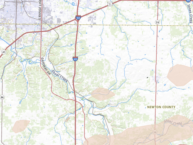 Radar-estimated hail-size map of the storm over Diamond, MO on Apr 27, 2026