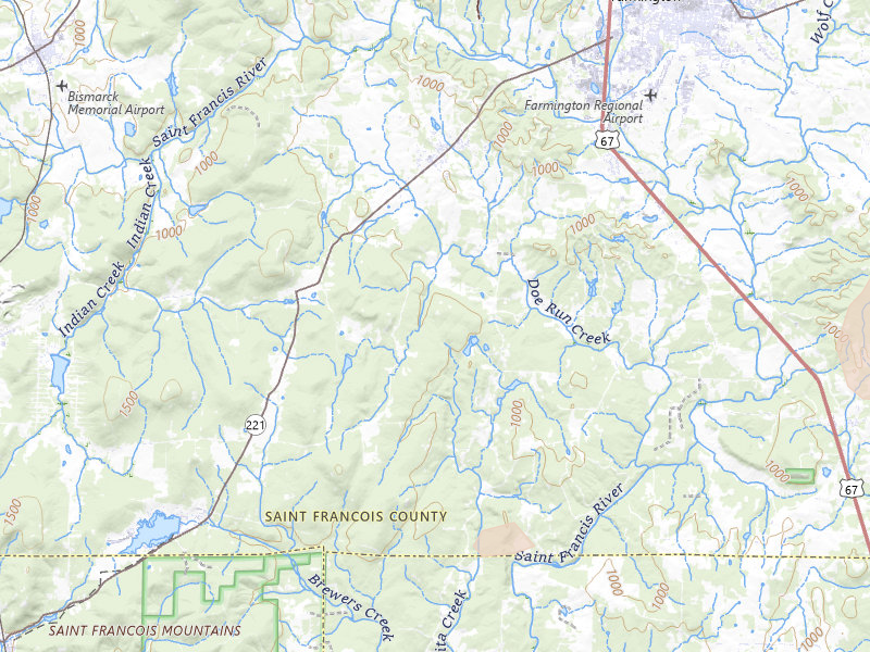 Radar-estimated hail-size map of the storm over Doe Run, MO on Jul 31, 2026