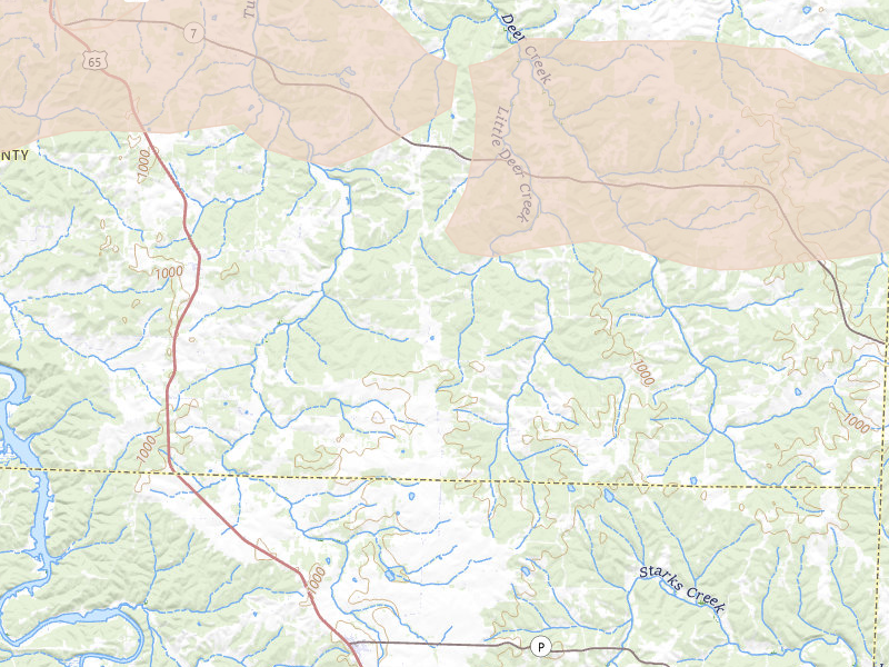 Radar-estimated hail-size map of the storm over Edwards, MO on Jun 11, 2026