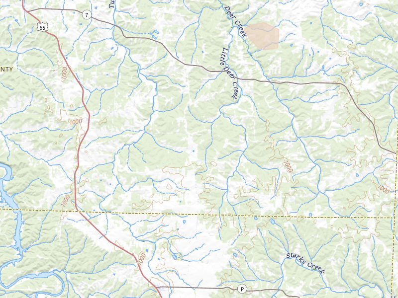 Radar-estimated hail-size map of the storm over Edwards, MO on Jul 4, 2026