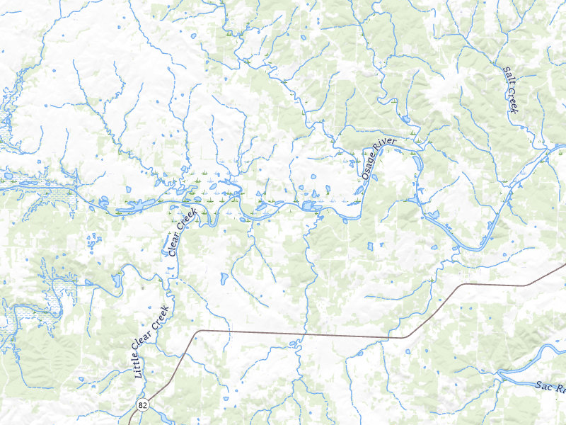 NEXRAD radar-signature map of the hail storm over El Dorado Springs, MO on May 18, 2026