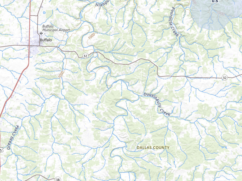 NEXRAD radar-signature map of the hail storm over Elkland, MO on Apr 1, 2026