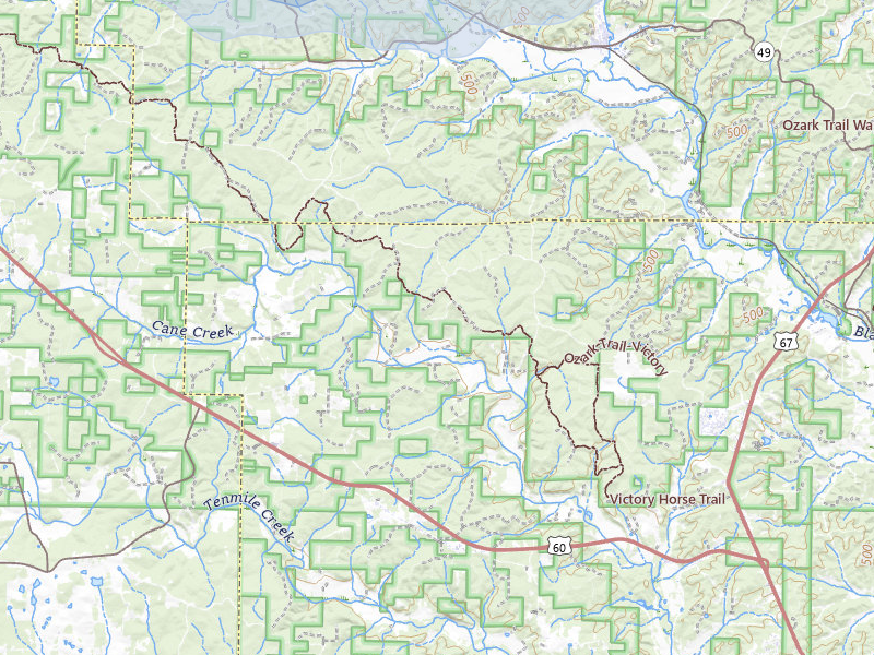 NEXRAD radar-signature map of the hail storm over Ellsinore, MO on Aug 19, 2026